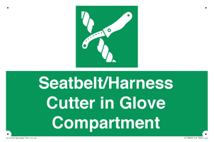 Seatbelt/Harness Cutter in Glove Compartment